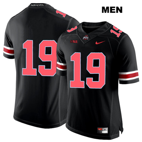 Ohio State Buckeyes Men's Jake Metzer #19 Red Number Black Authentic Nike No Name College NCAA Stitched Football Jersey TB19G38UD